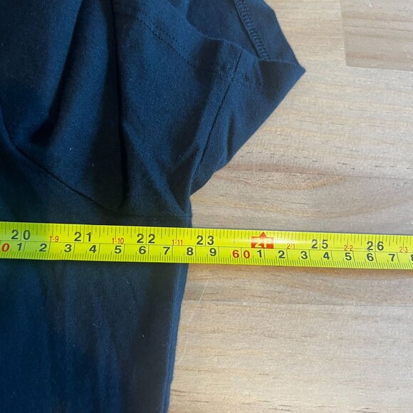 prAna Womens Everyday Crop Short Sleeve Tee Shirt MEDIUM Black Cotton - Picture 7 of 8